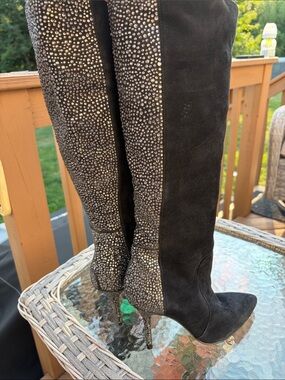 Beaded Gem Tall Boots
